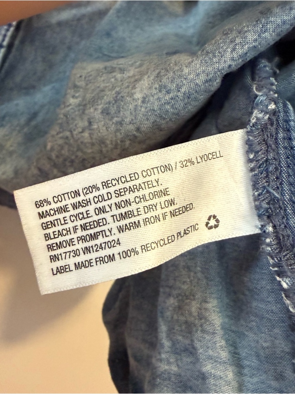 FUTURE COLLECTIVE Light Blue Denim-Look Button-Up - Picture 5 of 6